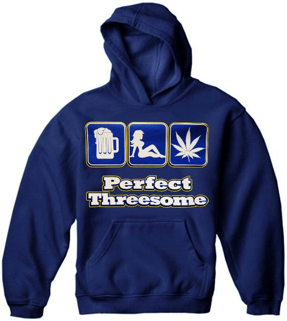 Pot Head & Stoner Sweatshirts - The Perfect Threesome Hoodie