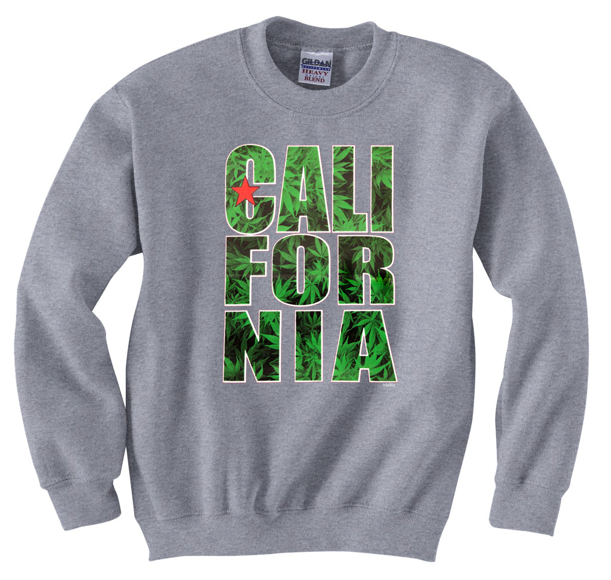 Pot Leaf California Crewneck Sweatshirt