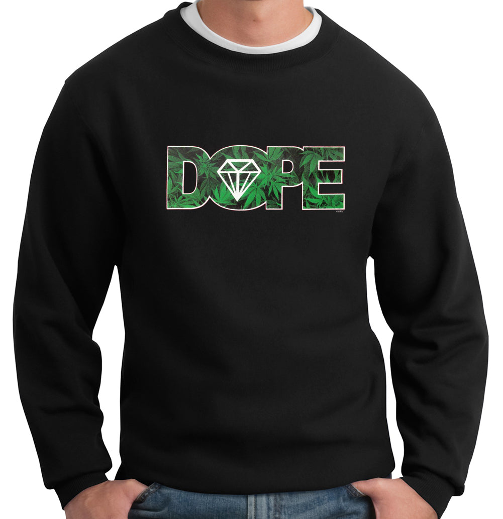 Pot Leaf Dope Diamond Crew Neck Sweatshirt
