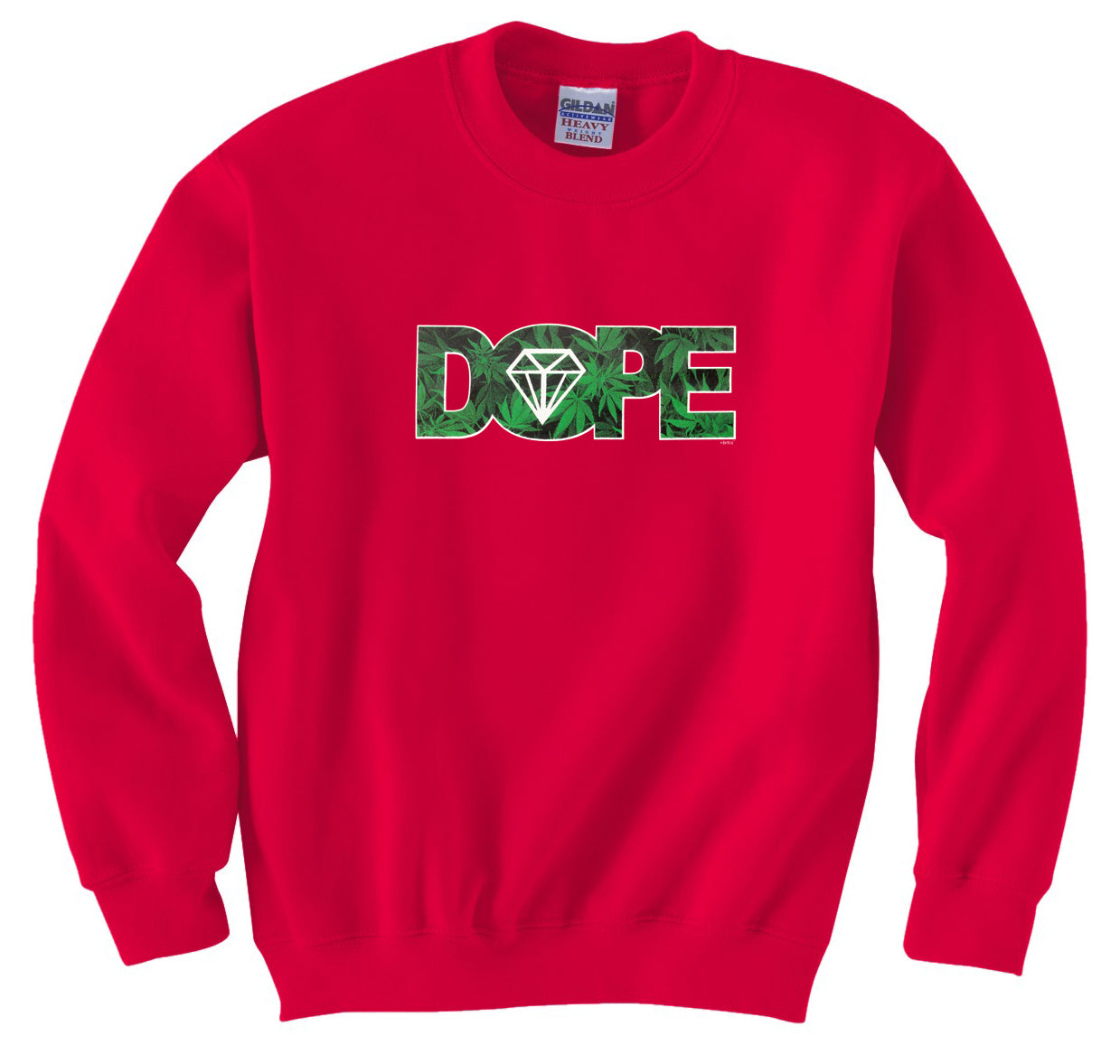 Pot Leaf Dope Diamond Crew Neck Sweatshirt
