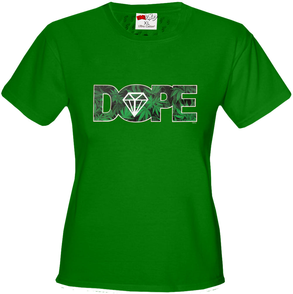 Pot Leaf Dope Diamond Girl's T-Shirt