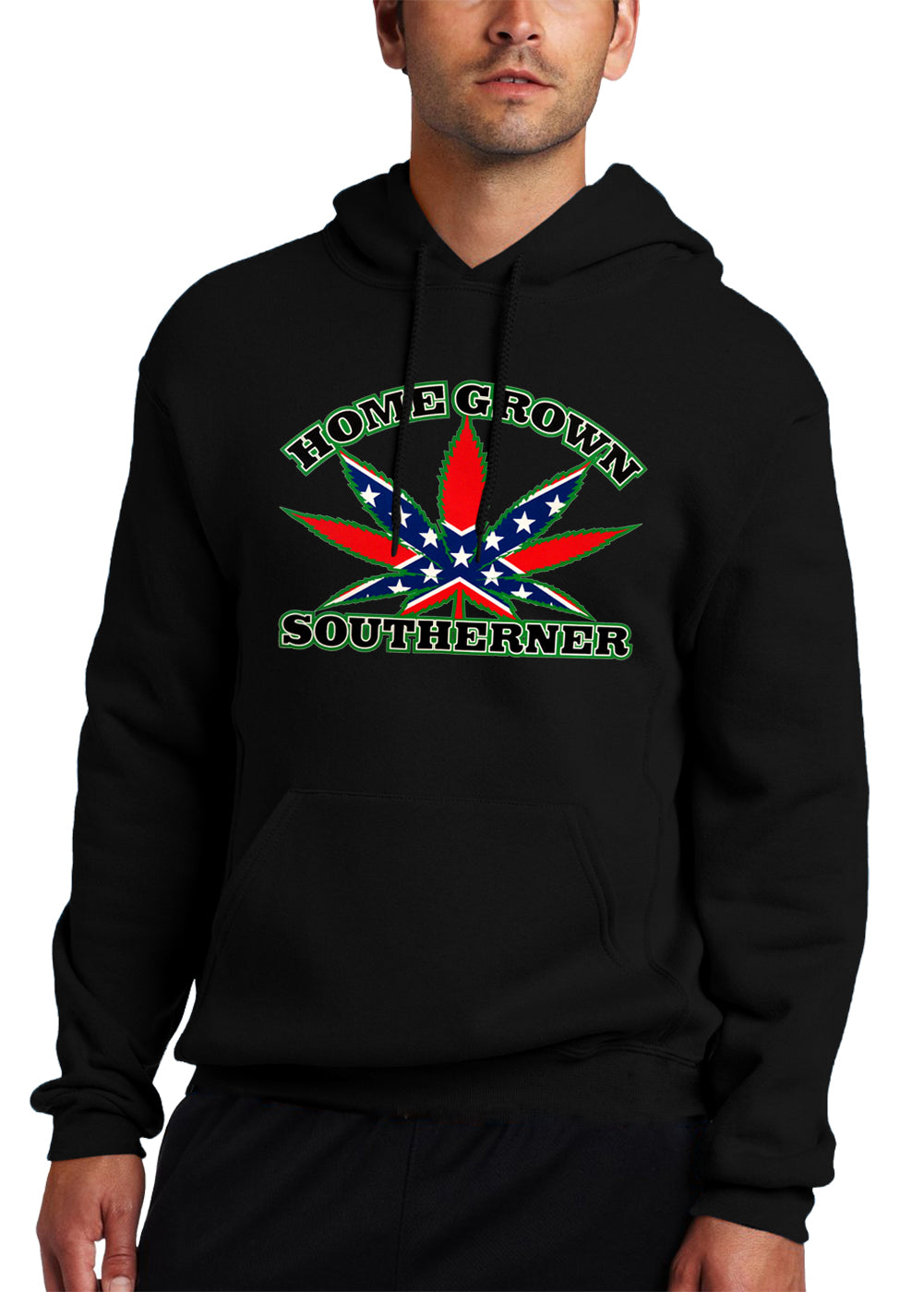 Pot Leaf Home Grown Southerner Adult Hoodie