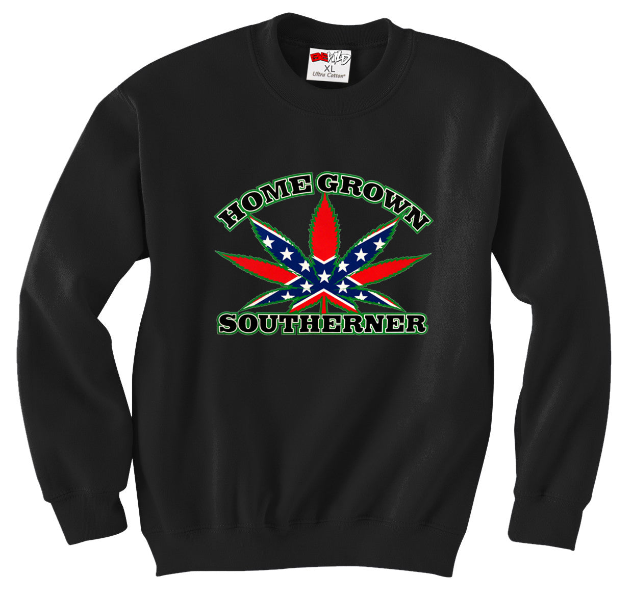 Pot Leaf Home Grown Southerner Crewneck Sweatshirt