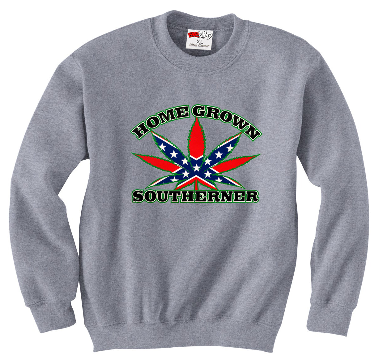 Pot Leaf Home Grown Southerner Crewneck Sweatshirt