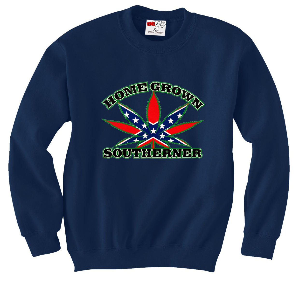 Pot Leaf Home Grown Southerner Crewneck Sweatshirt