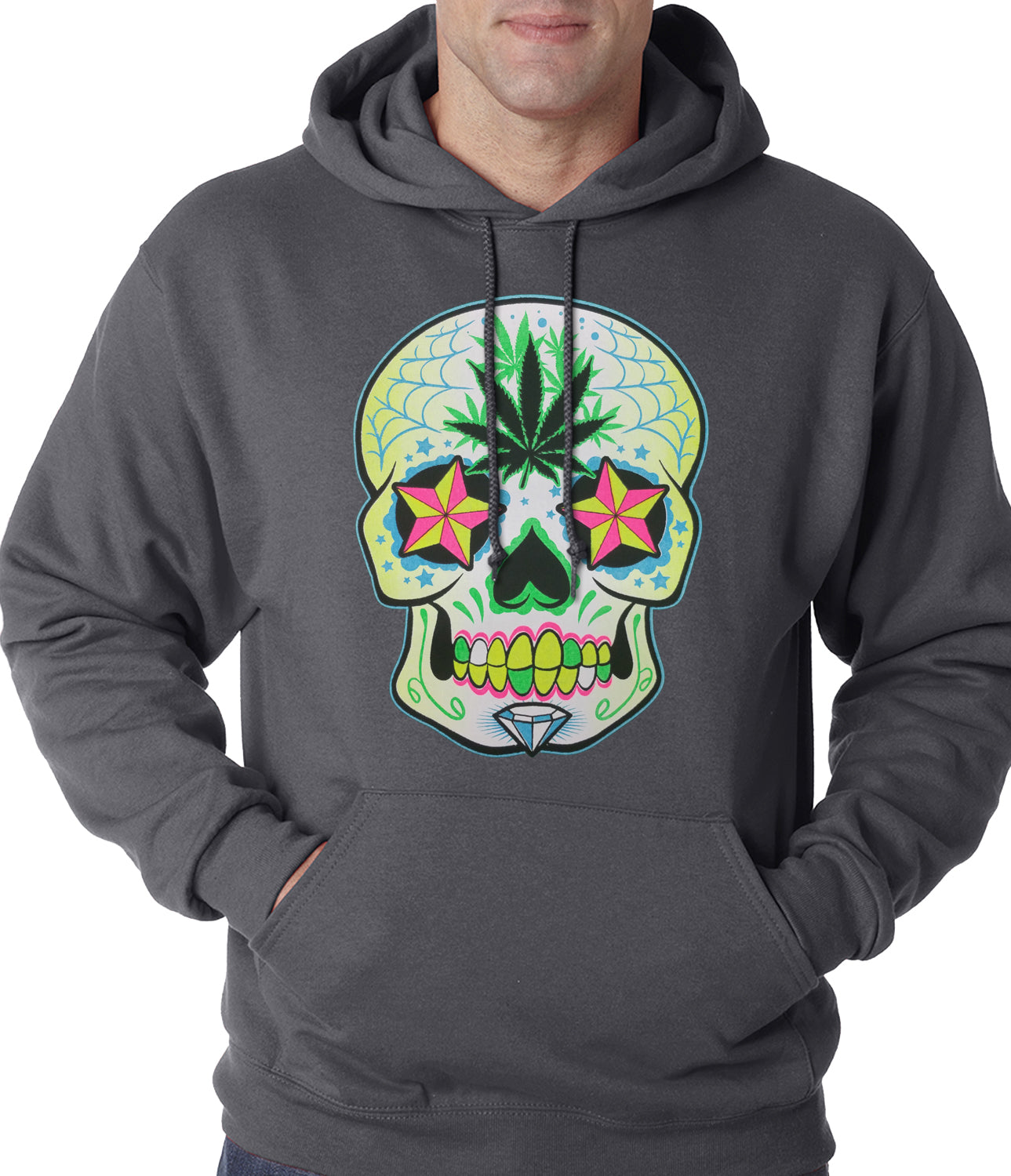 Pot Leaf Sugar Skull Hoodie