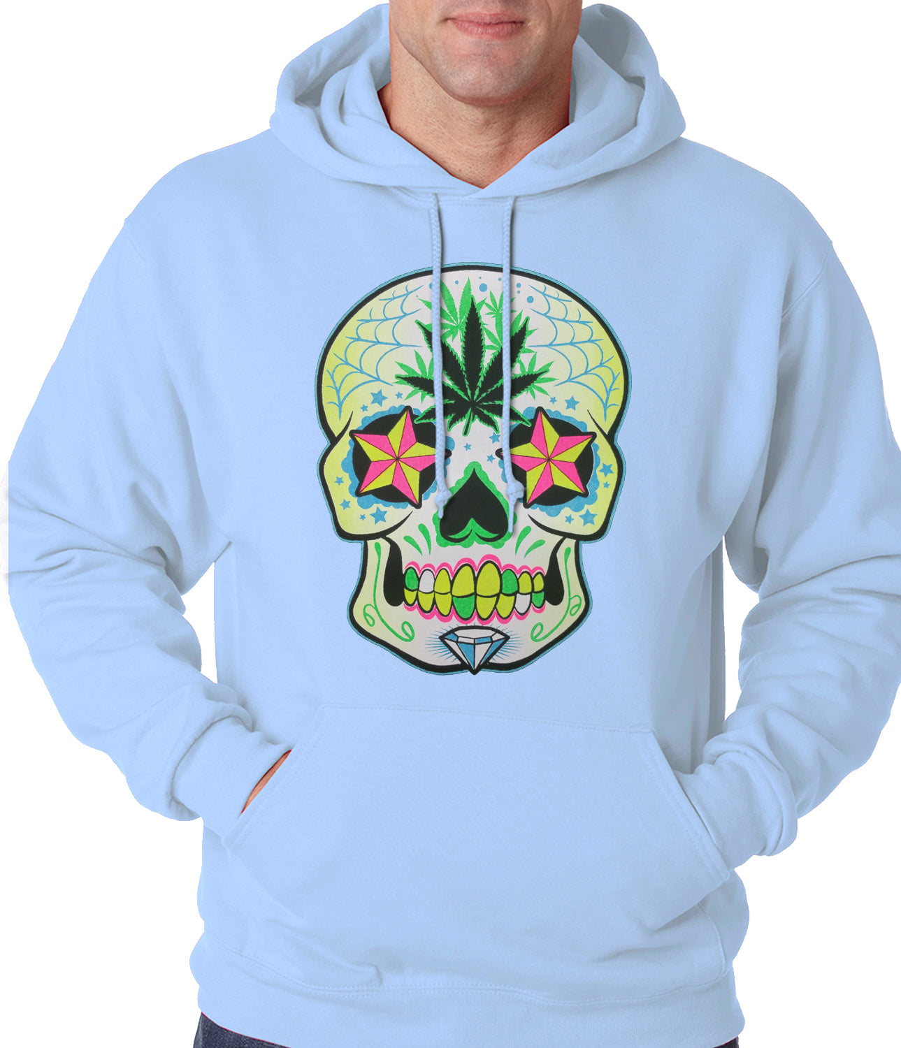 Pot Leaf Sugar Skull Hoodie