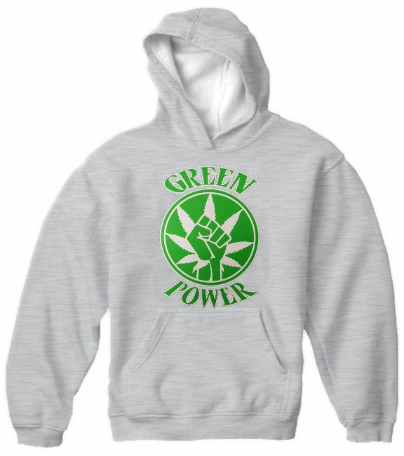 Pothead & Stoner Sweatshirts - Green Power Hoodie