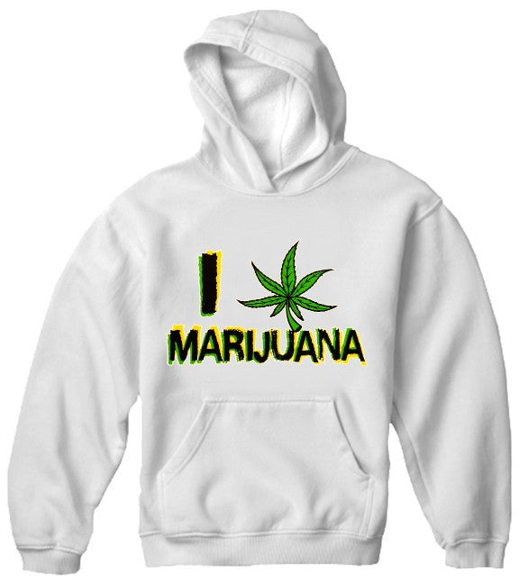 Pothead & Stoner Sweatshirts - I Love Marijuana Hoodie