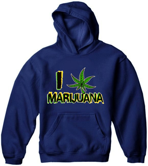 Pothead & Stoner Sweatshirts - I Love Marijuana Hoodie