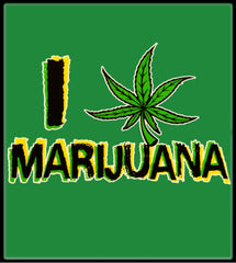 Pothead & Stoner Sweatshirts - I Love Marijuana Hoodie