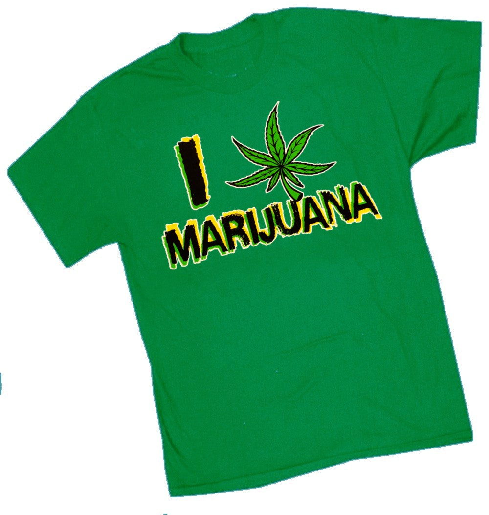 Pothead & Stoner Tees - I Love Marijuana T-Shirt