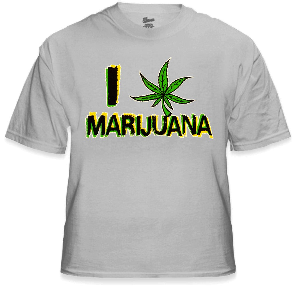 Pothead & Stoner Tees - I Love Marijuana T-Shirt