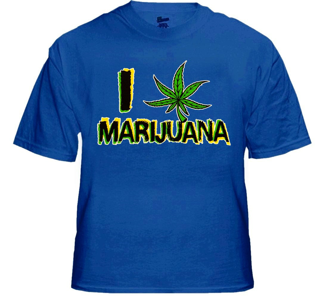 Pothead & Stoner Tees - I Love Marijuana T-Shirt