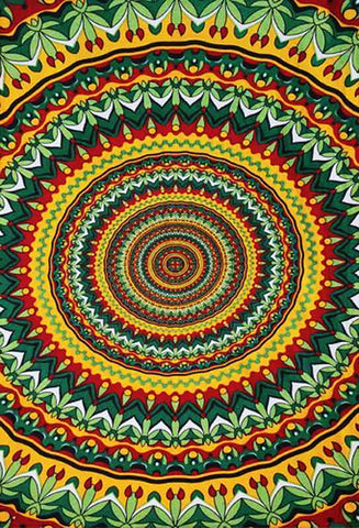 Psychedelic Pot Leaf Wall Tapestry and Bed Spread