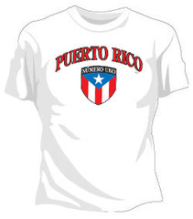 Puerto Rican Numero Uno Girls T-Shirt