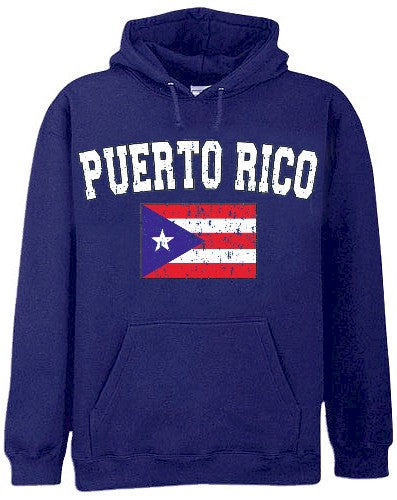 Puerto Rico Vintage Flag International Hoodie