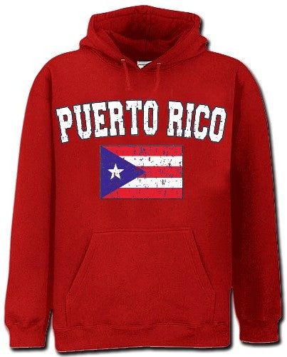 Puerto Rico Vintage Flag International Hoodie