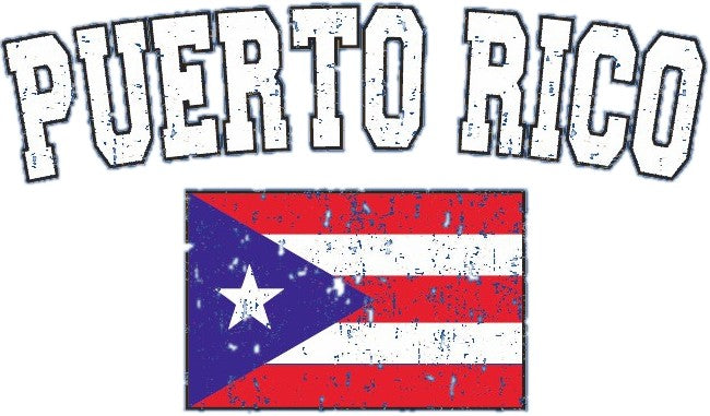 Puerto Rico Vintage Flag International Hoodie