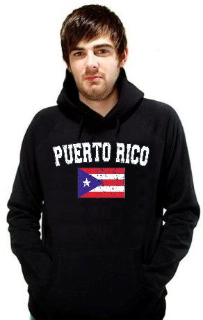 Puerto Rico Vintage Flag International Hoodie