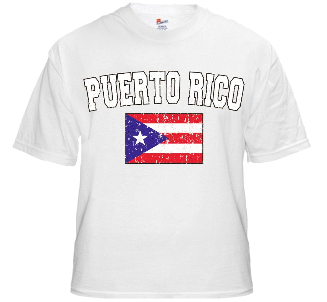 Puerto Rico Vintage Flag International Mens T-Shirt