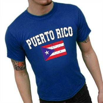 Puerto Rico Vintage Flag International Mens T-Shirt