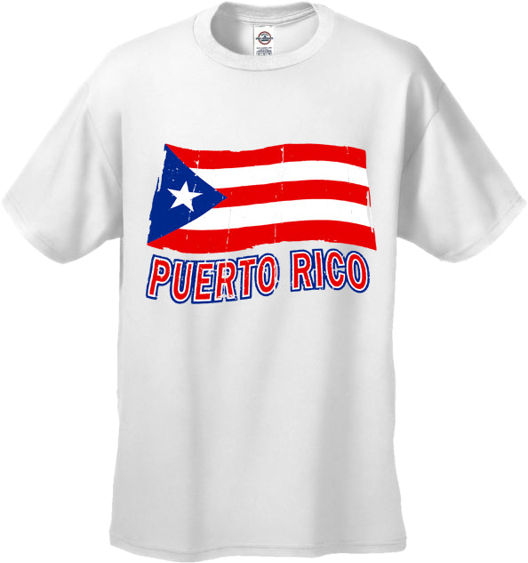 Puerto Rico Vintage Flag Waving Men's T-Shirt