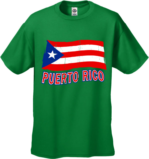 Puerto Rico Vintage Flag Waving Men's T-Shirt