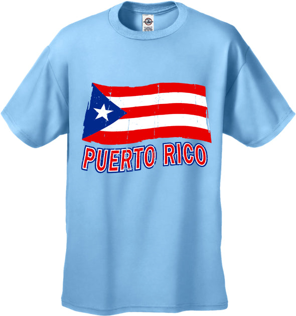 Puerto Rico Vintage Flag Waving Men's T-Shirt