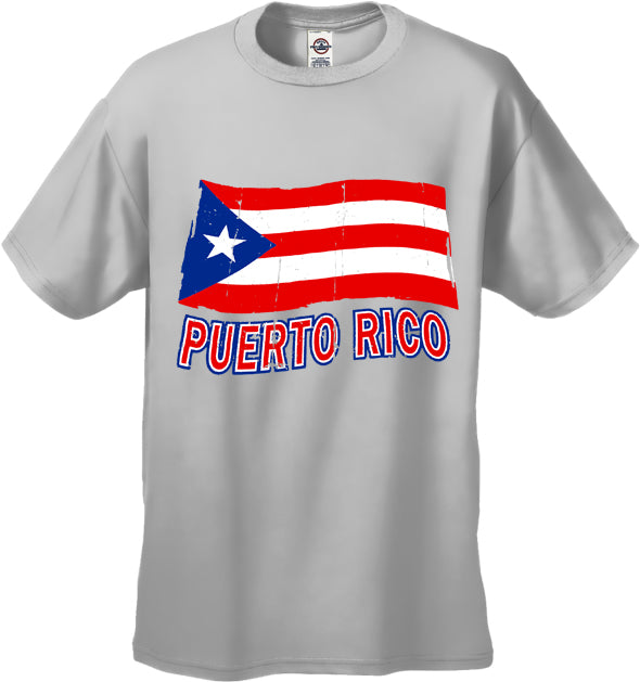 Puerto Rico Vintage Flag Waving Men's T-Shirt
