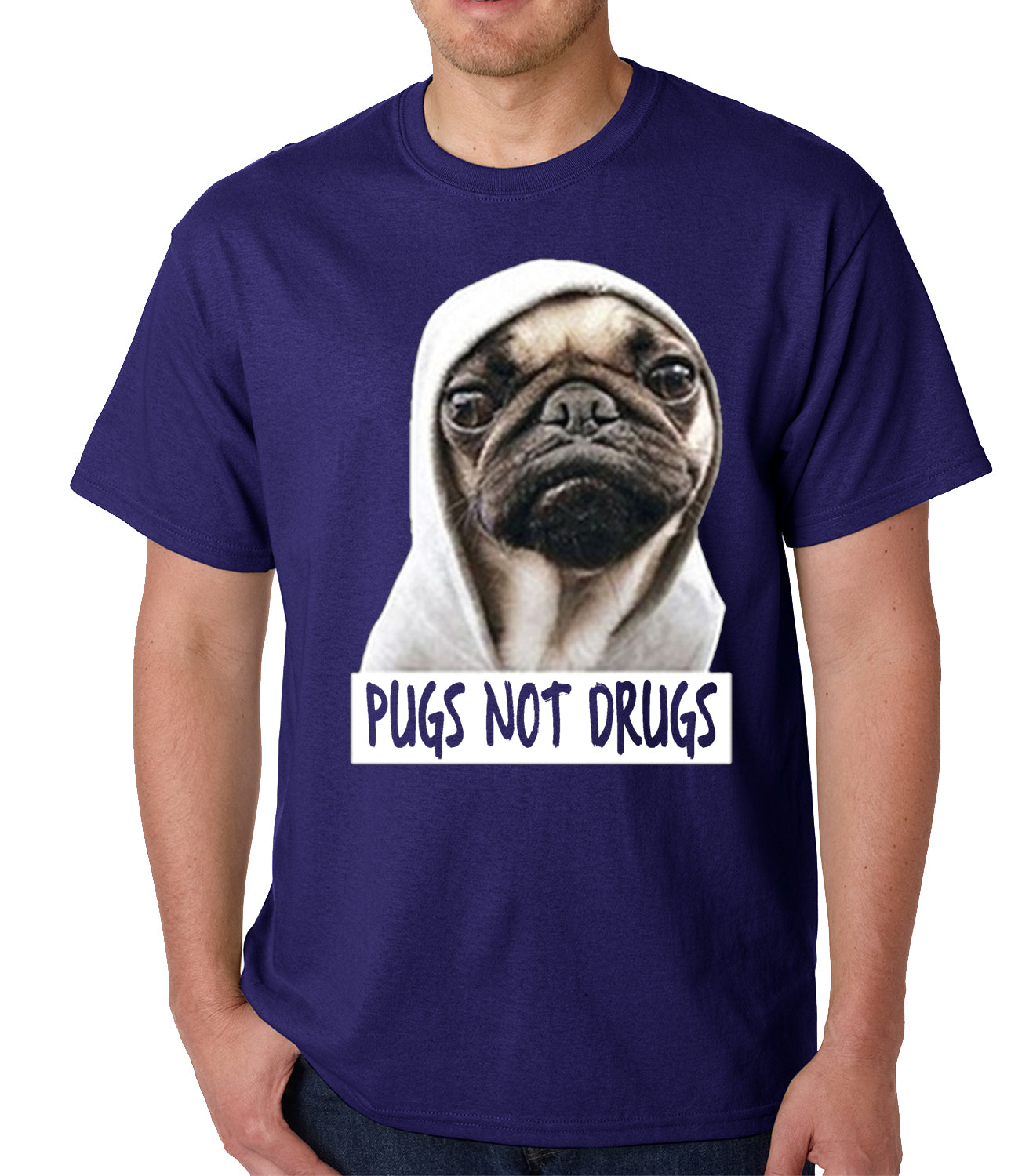Pugs Not Drugs Mens T-shirt