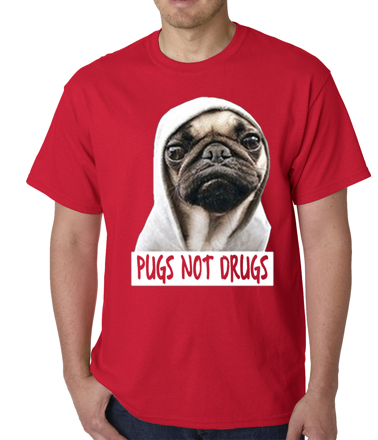 Pugs Not Drugs Mens T-shirt