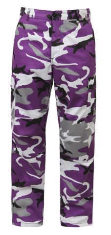 Tactical BDU Pants - Purple Camo