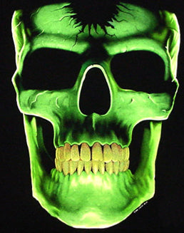 Radioactive Glowing Skull Kids T-Shirt (Black)