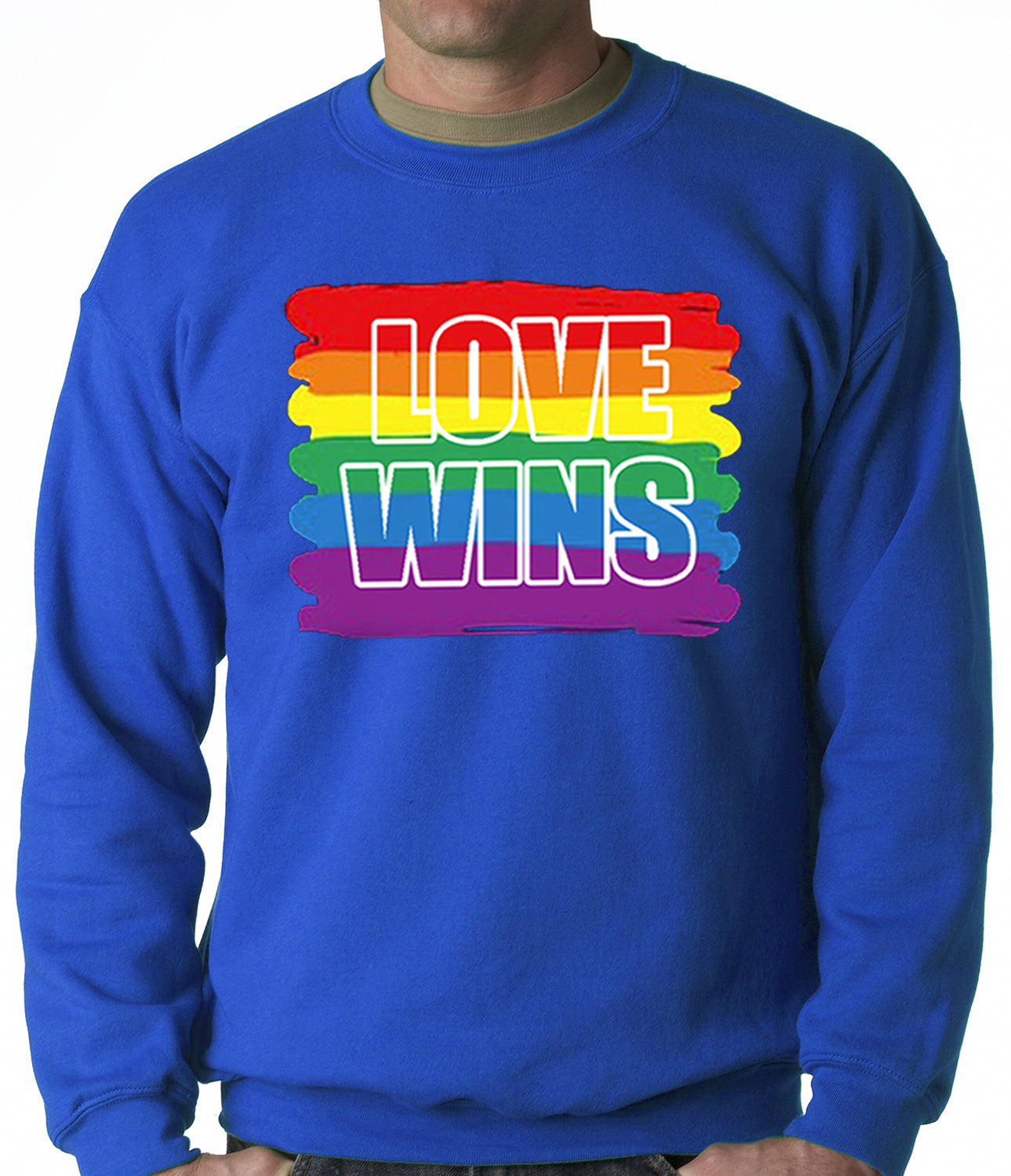 Rainbow Love Wins Gay Marriage Equality Adult Crewneck