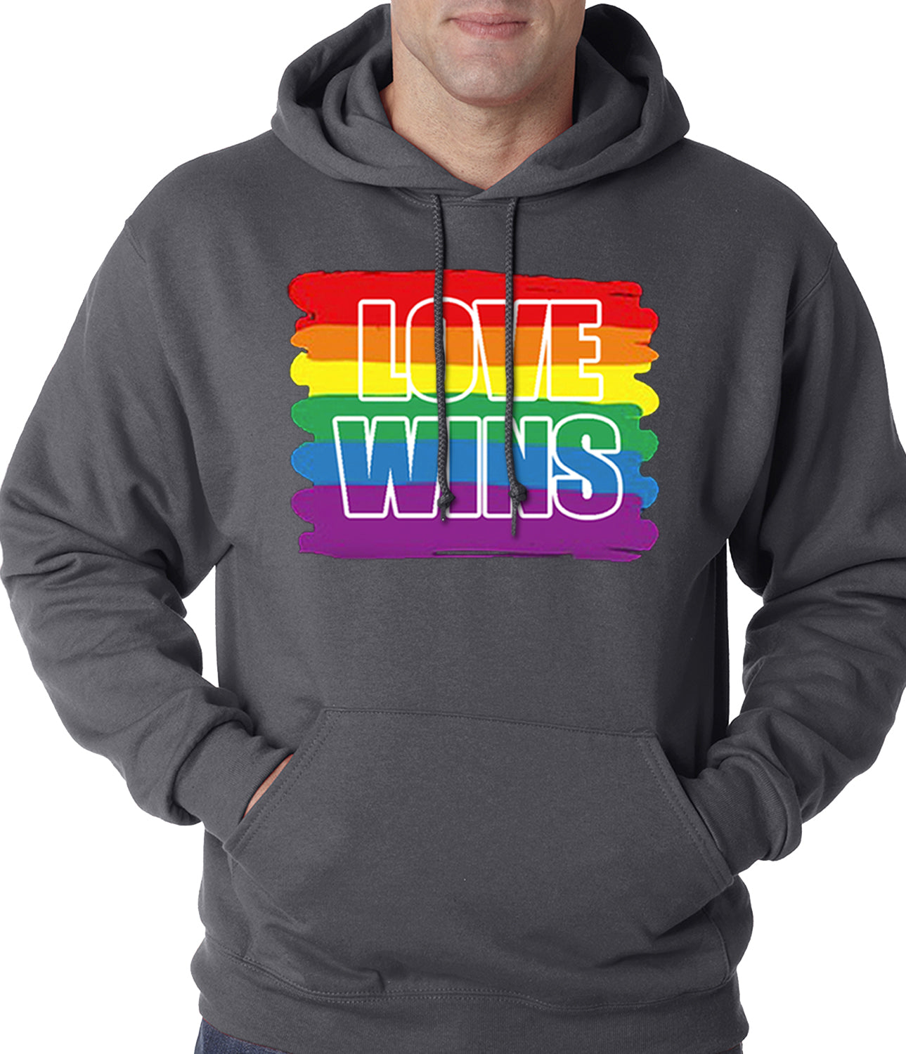 Rainbow Love Wins Gay Marriage Equality Adult Hoodie