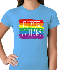 Rainbow Love Wins Gay Marriage Equality Ladies T-shirt