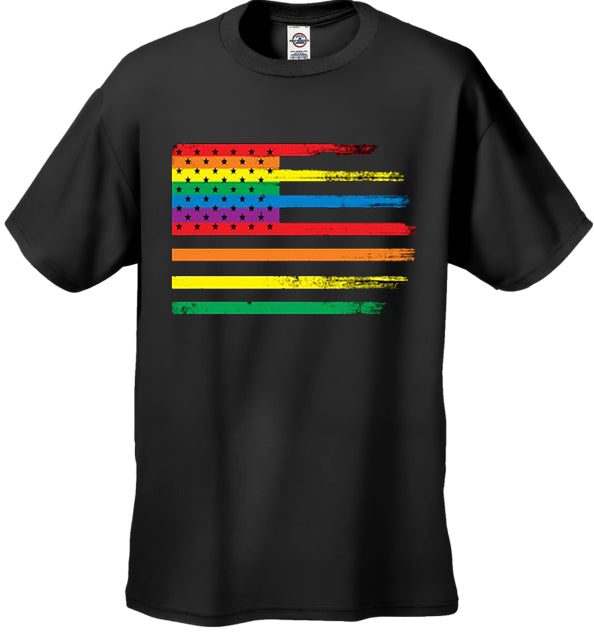 Rainbow Pride American Vintage Flag Men's T-Shirt