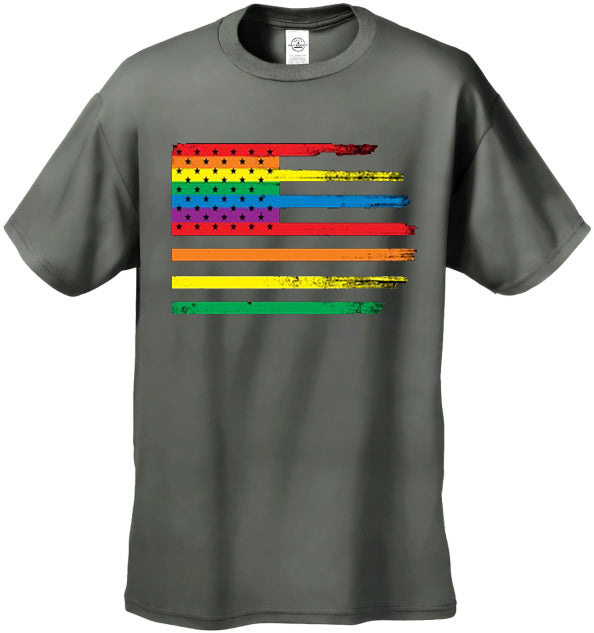 Rainbow Pride American Vintage Flag Men's T-Shirt