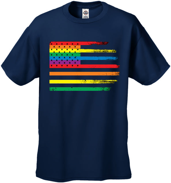 Rainbow Pride American Vintage Flag Men's T-Shirt