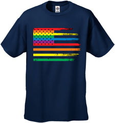 Rainbow Pride American Vintage Flag Men's T-Shirt