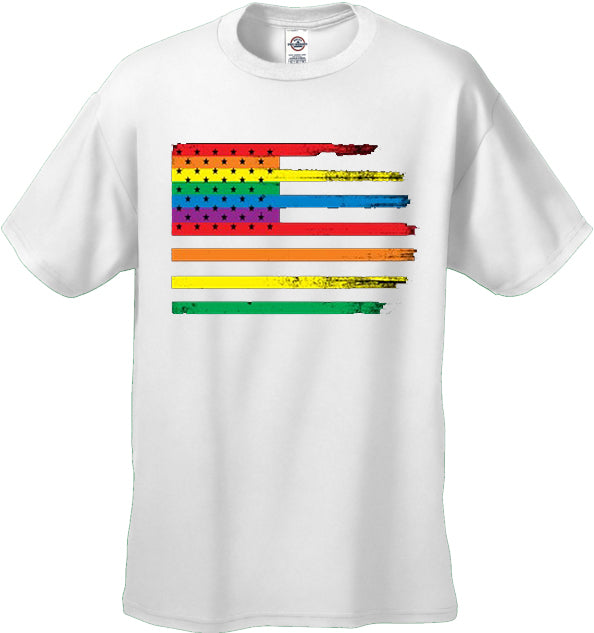 Rainbow Pride American Vintage Flag Men's T-Shirt