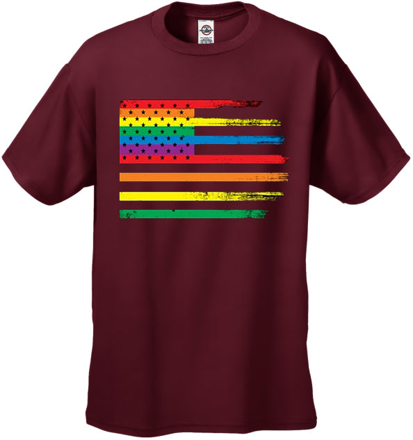 Rainbow Pride American Vintage Flag Men's T-Shirt