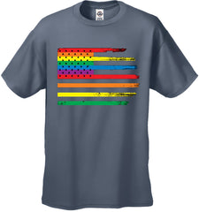 Rainbow Pride American Vintage Flag Men's T-Shirt