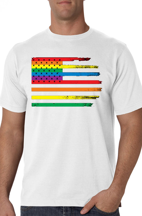 Rainbow Pride American Vintage Flag Men's T-Shirt