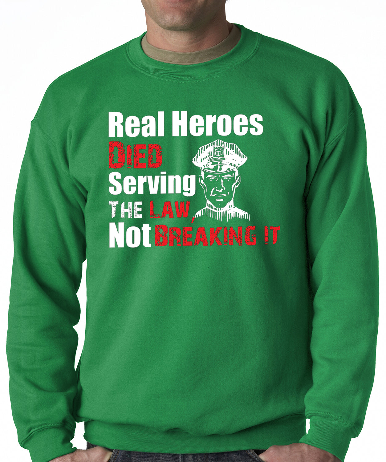 Real Heroes Adult Crewneck