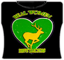 Real Women Drive Tractors T-shirts