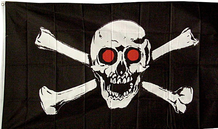 Red Eye Skull  Flag