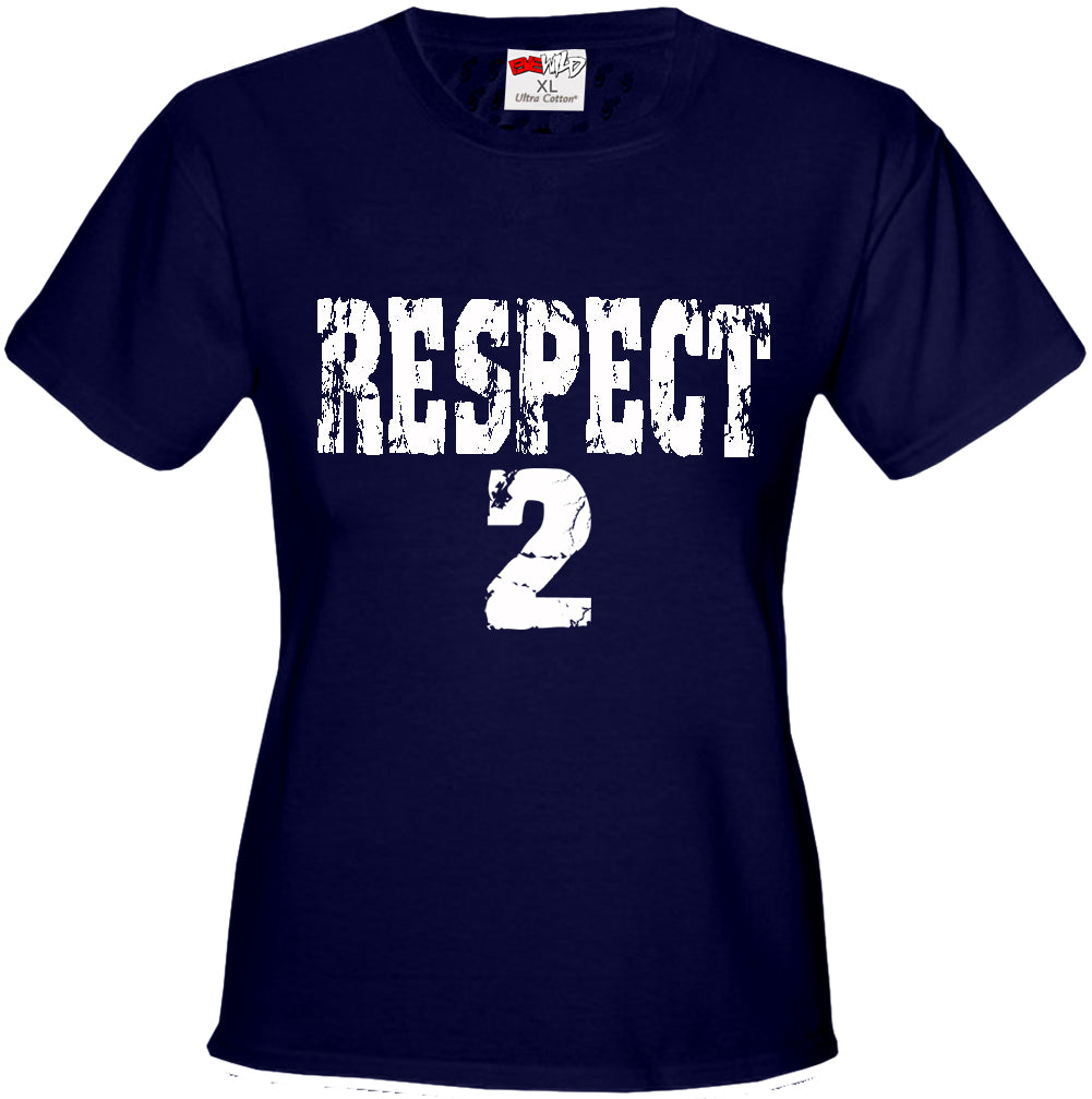 RESPECT 2 Jeter Baseball Girls T-shirt (Navy Blue)