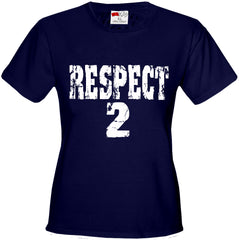 RESPECT 2 Jeter Baseball Girls T-shirt (Navy Blue)